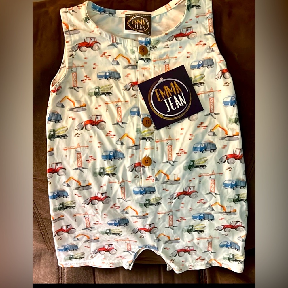 EMMA JEAN heavy equipment Shortall/JonJon size 24months